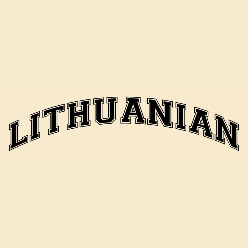 lithuanian college style curved logo