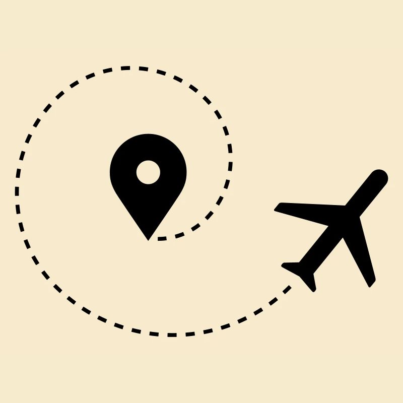 Flugzeug und map pointer