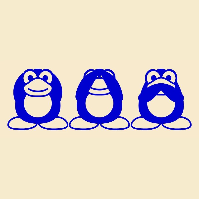 Three wise penguins don't hear anything say team