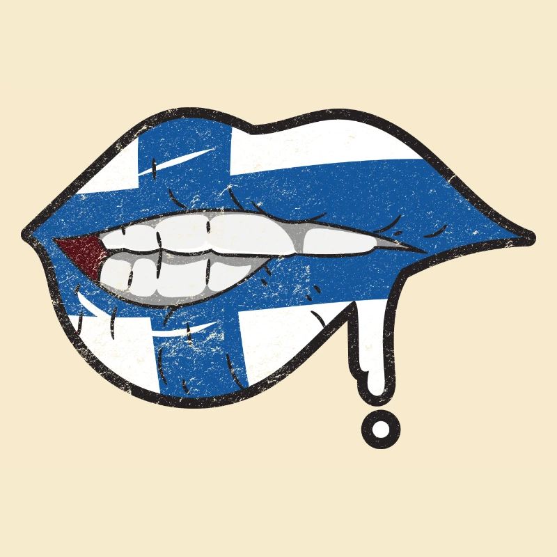Drapeau de la Finlande lèvres Suomen Lippu