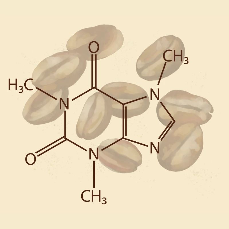 Structural formula caffeine
