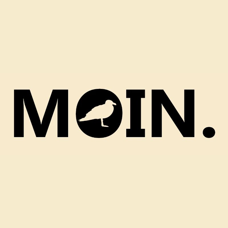 MOIN. mit Möwe - schwarz.