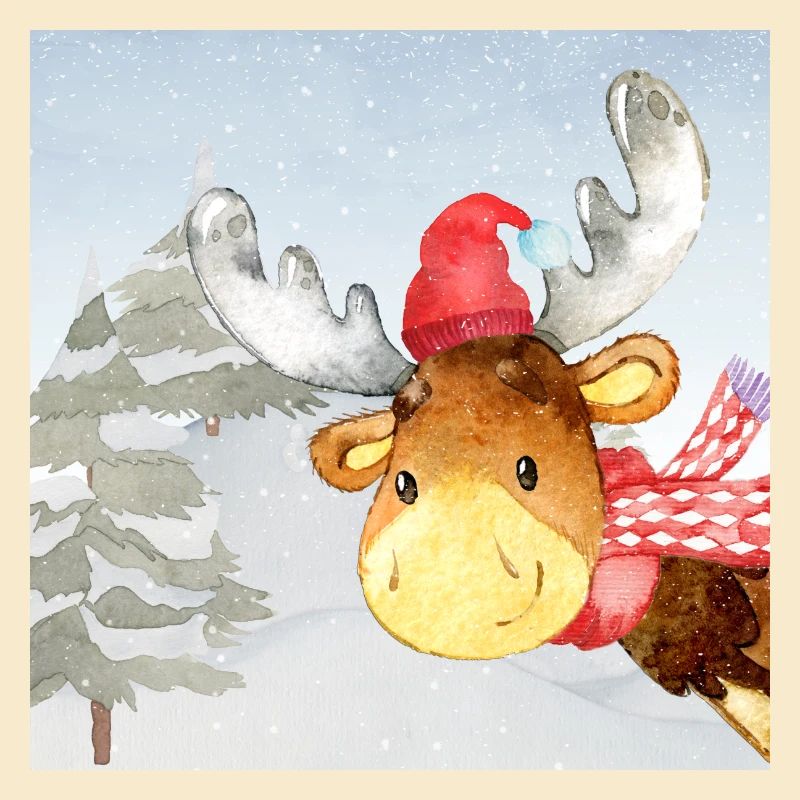 Tierfreunde im Winterwald - Der kleine Hirsch