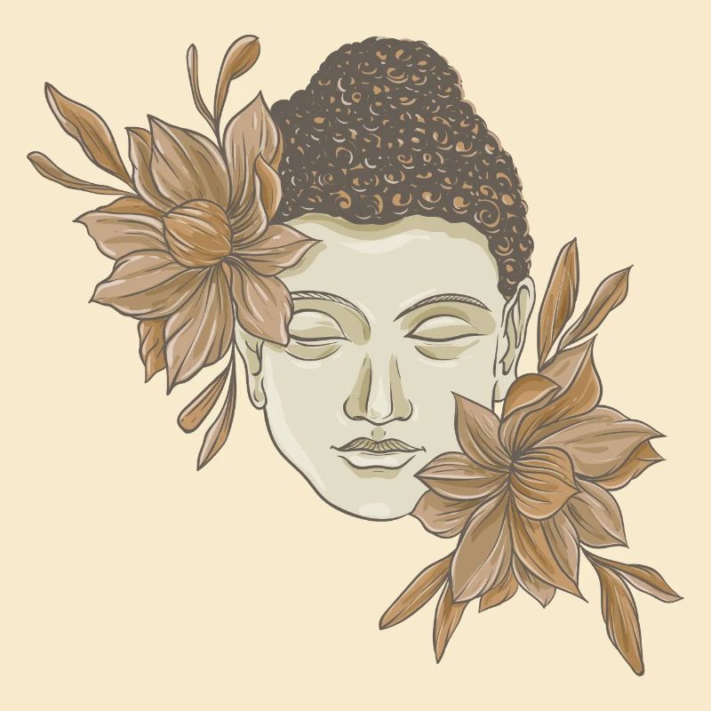 Buddha mit Blumen