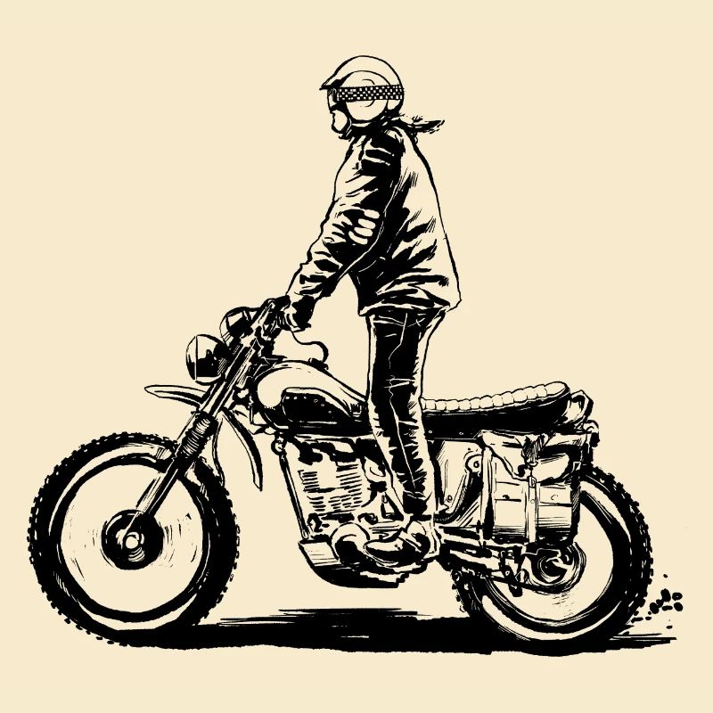 Enduro Biker Motorradfahrer