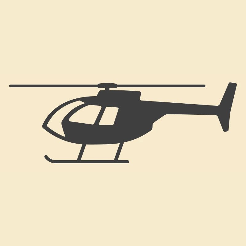 Helicopter icon shape symbol silhouette. Aircraft