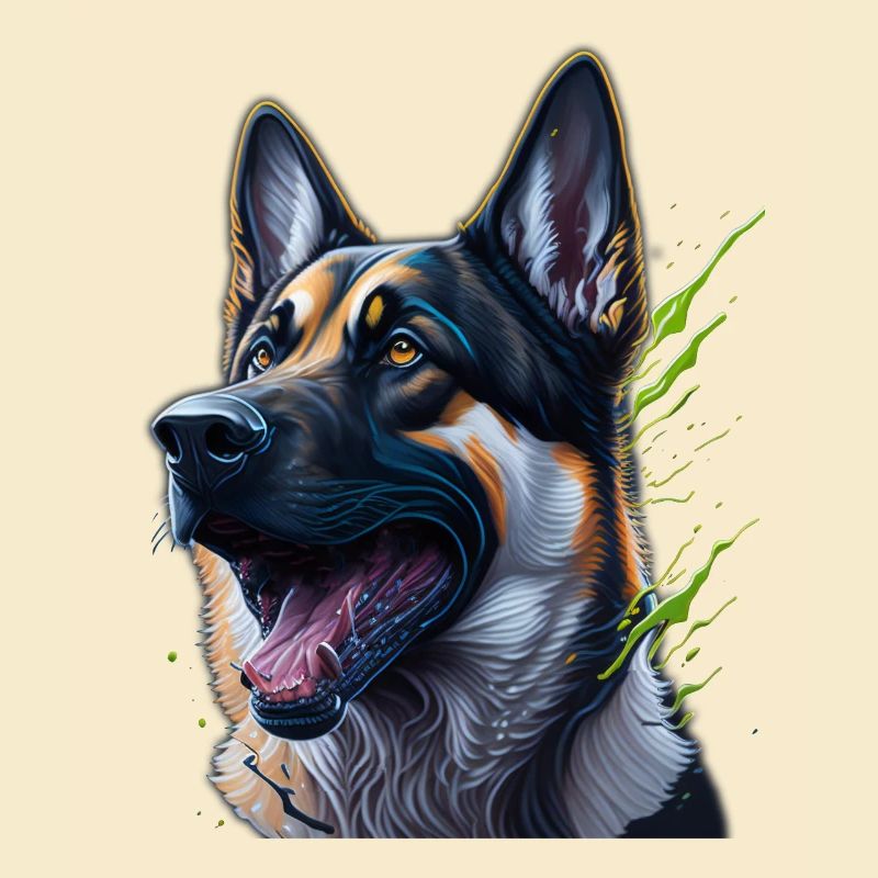 German Shepherd Head Splashart