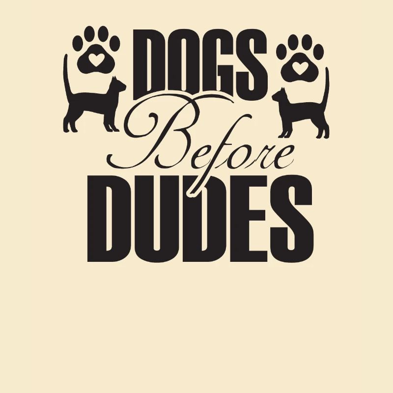 Chiens devant les gars
