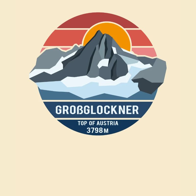 Grossglockner 3798m low poly mountain summit Austria