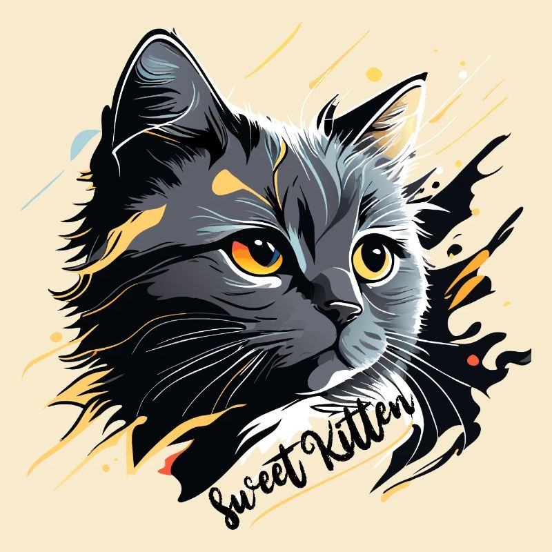 gray kitten, cat