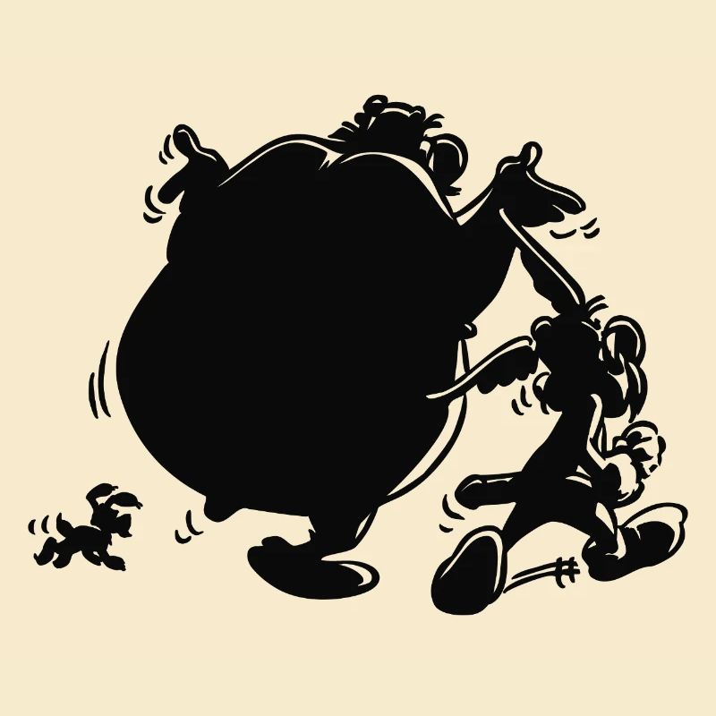 Asterix & Obelix mit Idefix Schatten
