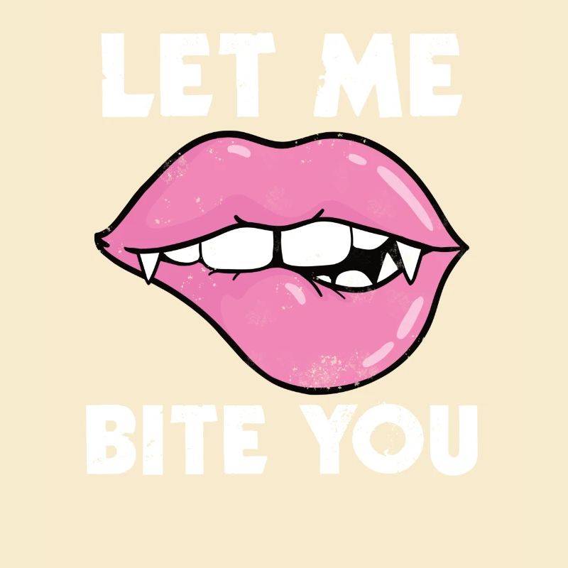 Halloween vampire biting mouth gift lips