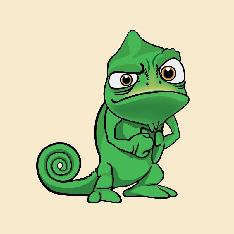 Comic chameleon funny grim