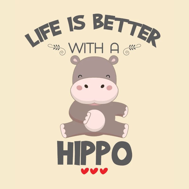 Hippo Lovers Gift Das Leben ist besser mit einem Hippo Gift