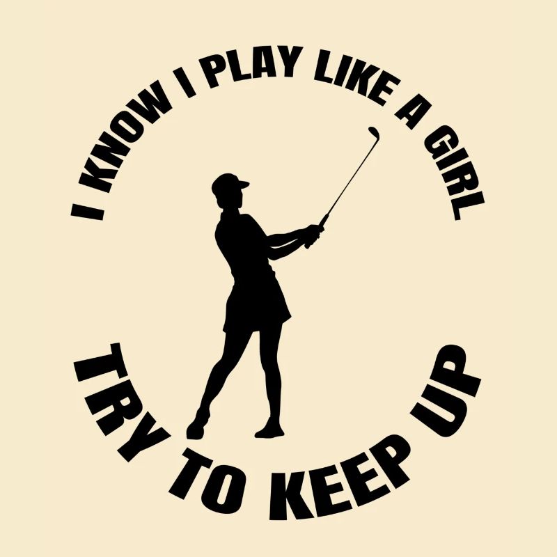 Golfspielerin Golf Golfball Mädchen Golfschläger