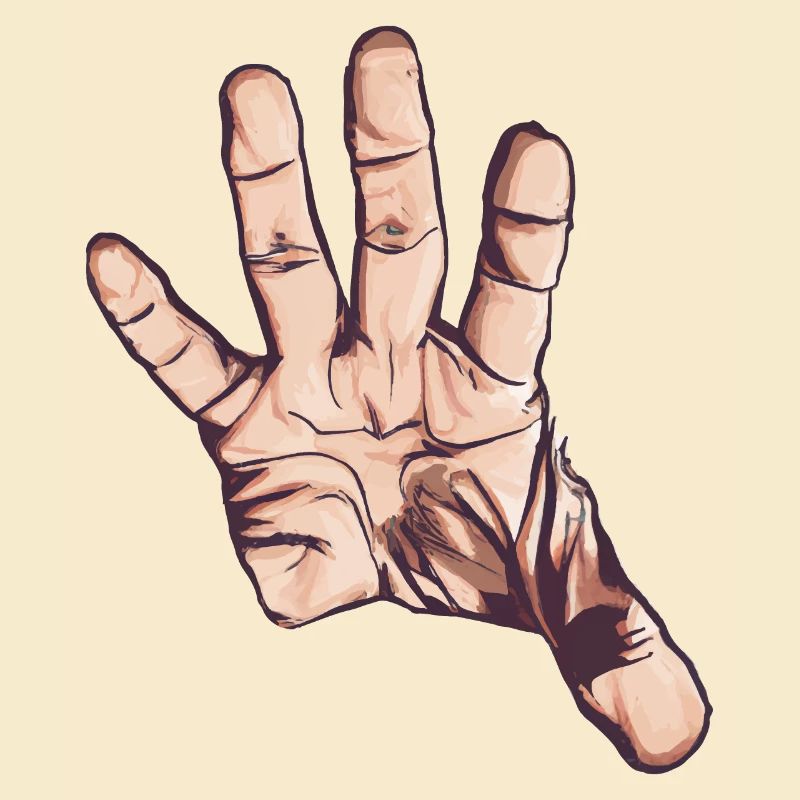 Hand grasping / stretching out, Vector Art