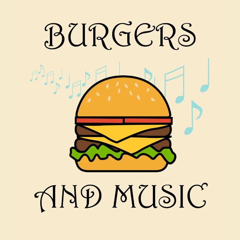 Burger und Musik Cheeseburger Hamburger Chef