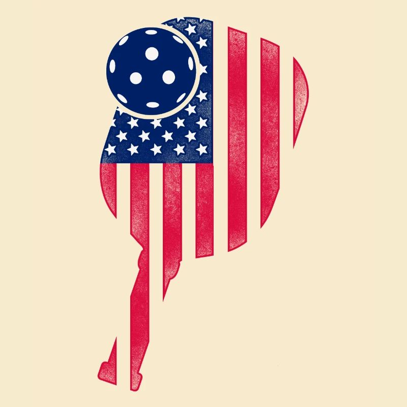 Pickleball Paddle American Flag