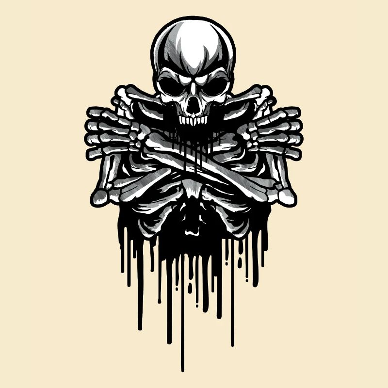 Finnish Goth Aesthetic Gothic Skeleton Drip Goth