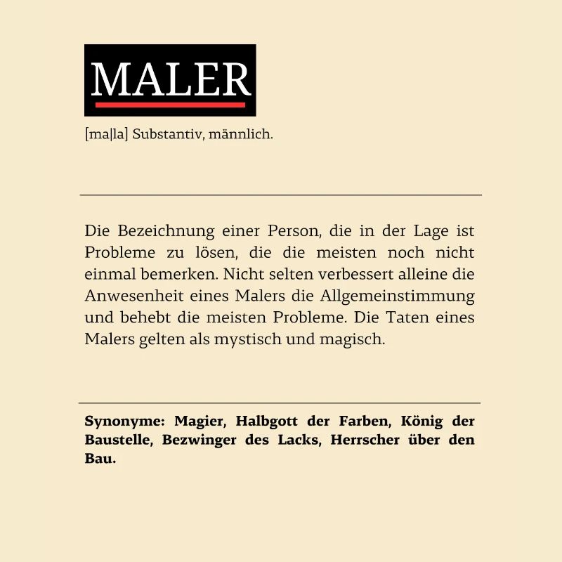 Definition Maler