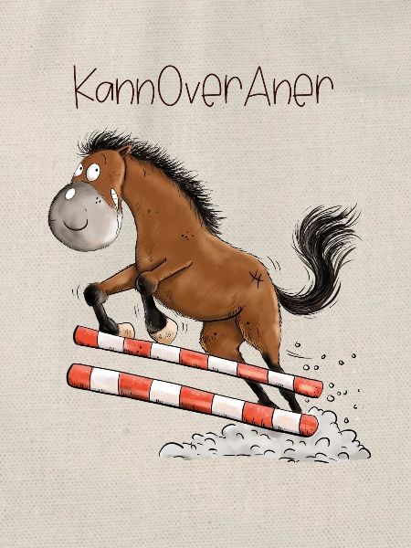 Witziges Springpferd Springreiten Hannoveraner