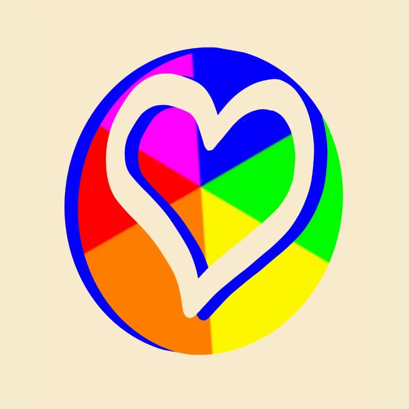 Progress Pride Drapeau Coeur