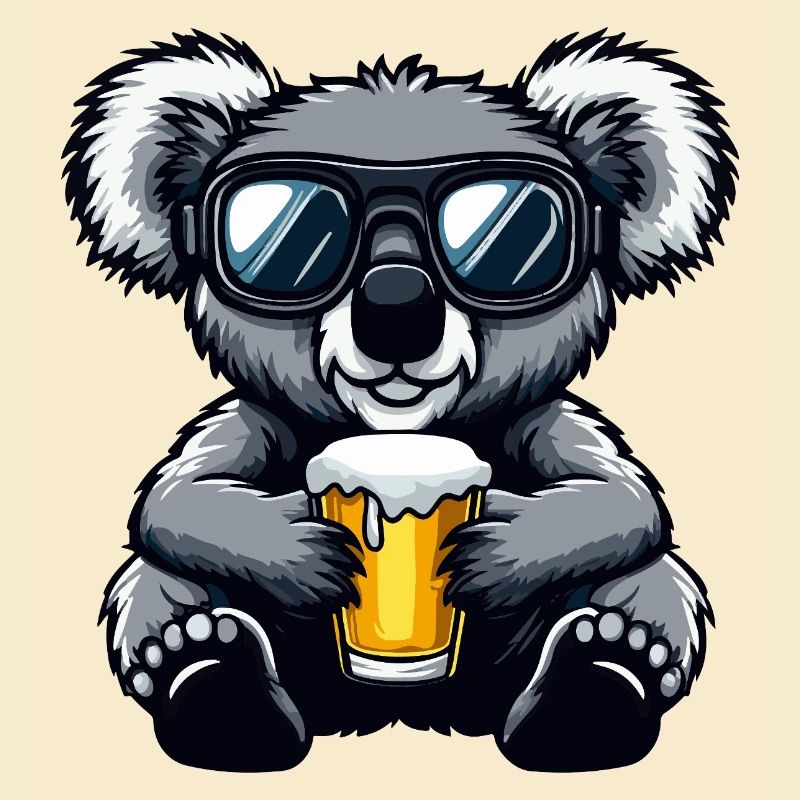 Koala Apres Ski Bier Comic