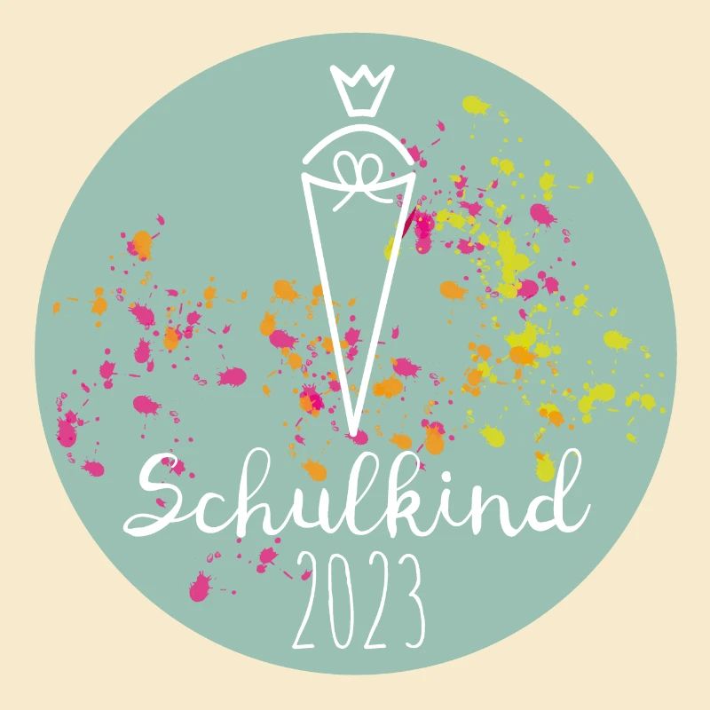 Schulkind Konfetti Kreis