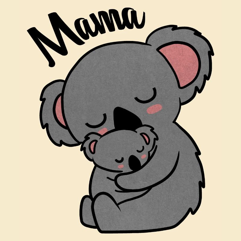 Maman mignonne d’ours de Koala avec le cub