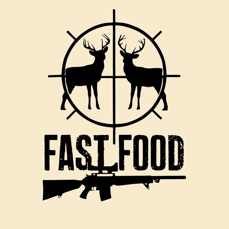 Drôle de conception de chasse Restauration rapide