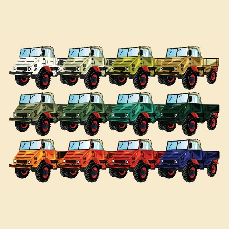Colour palette Unimog - Oldtimer - Rainbow different
