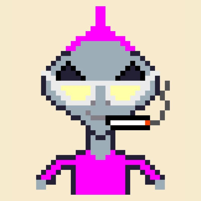 Pixel Alien "Violet Iro"