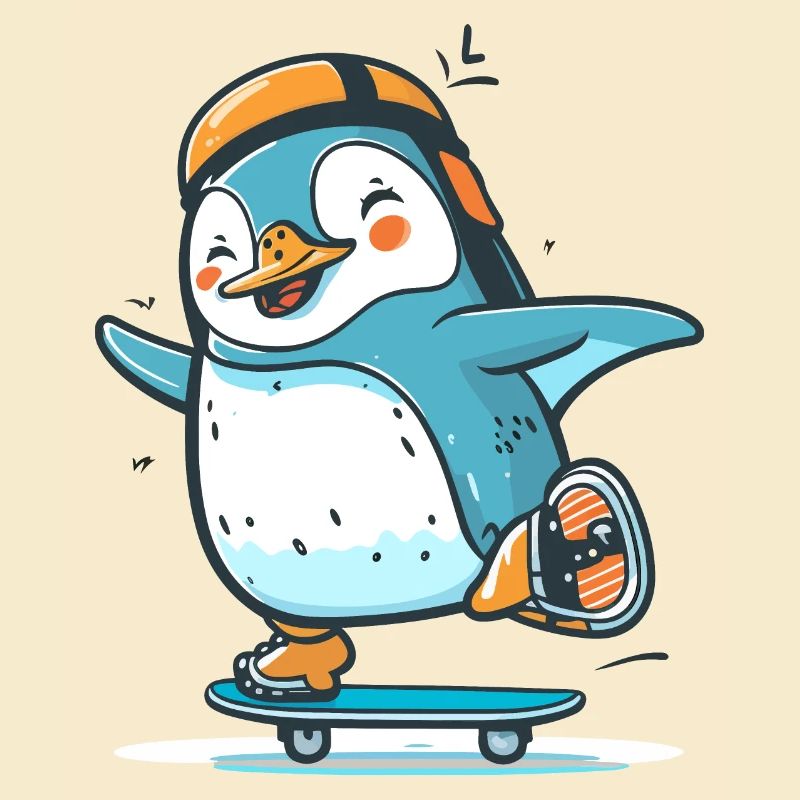Glide with this penguin