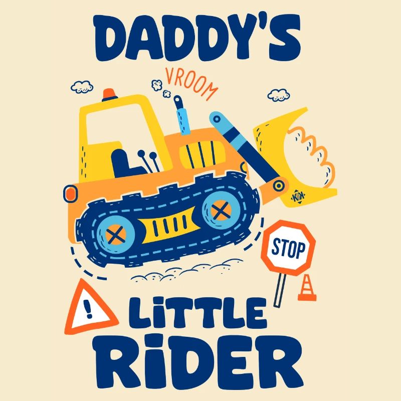 petit pilote de papa bébé buldozer engins chantier