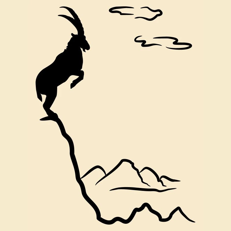 Steinbock am Berg
