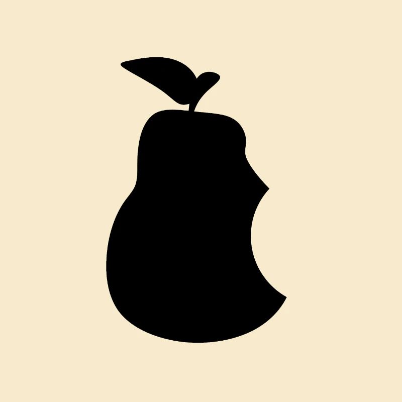 Pear with bite