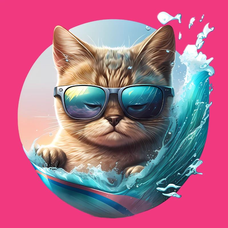 Chat de surf