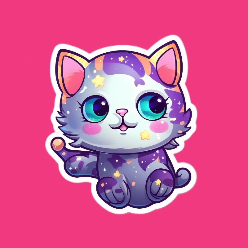 a cute space kitty