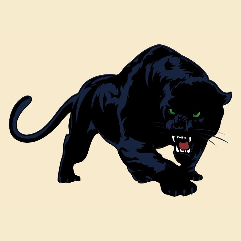 Schwarzer Panther oder Jaguar Wildkatze