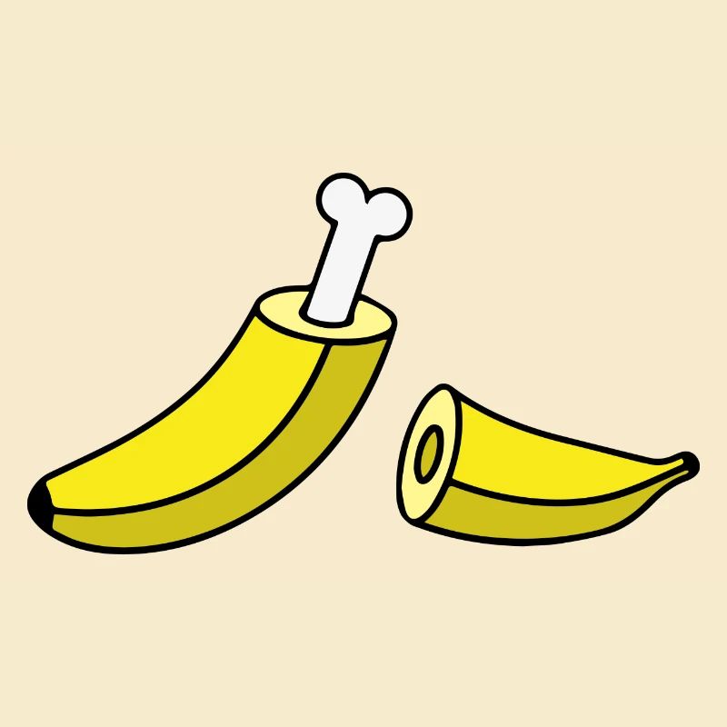Banana with bone