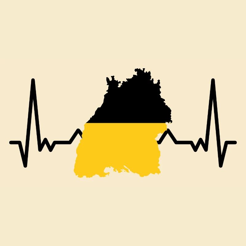 Baden Wurttemberg Heartbeat Flag Stuttgart Pulse