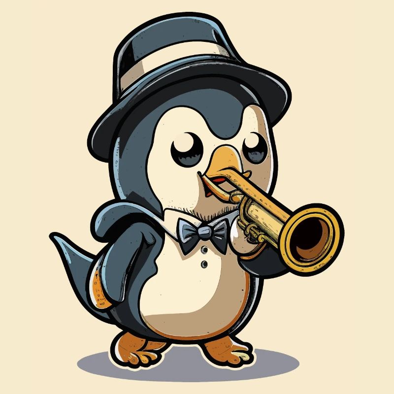 Trompetender Pinguin
