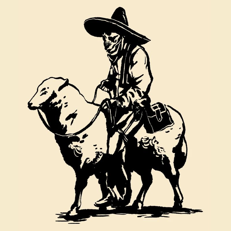 Schaf mit Schäfer