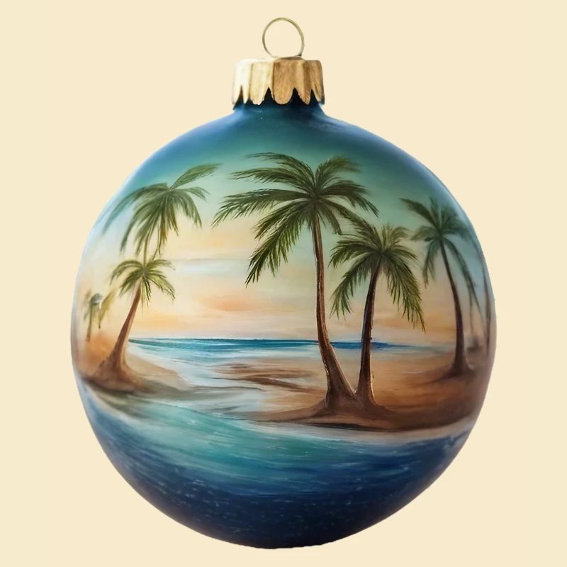 Weihnachtskugel mit Strand