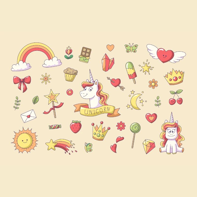 Set Einhorn Querformat