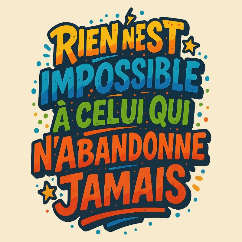 rien n'est impossible - tshirt coloré