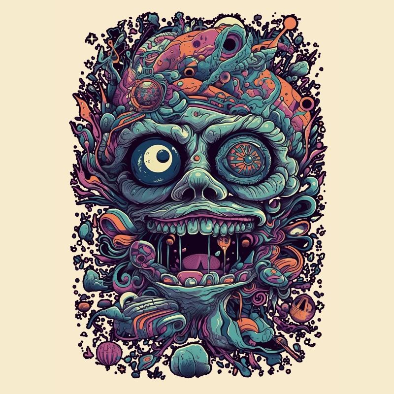Trippy Explosion - Psychedelisches Motiv