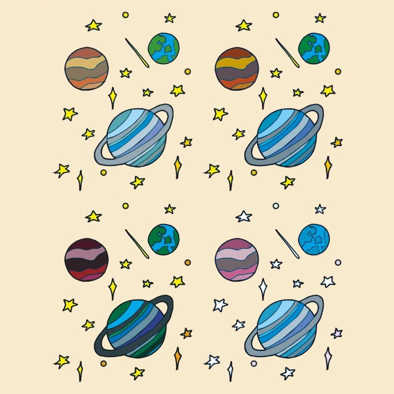 Planet pattern colorful