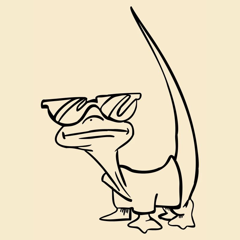 Iguana Lizard Lizard Gecko avec des lunettes de soleil