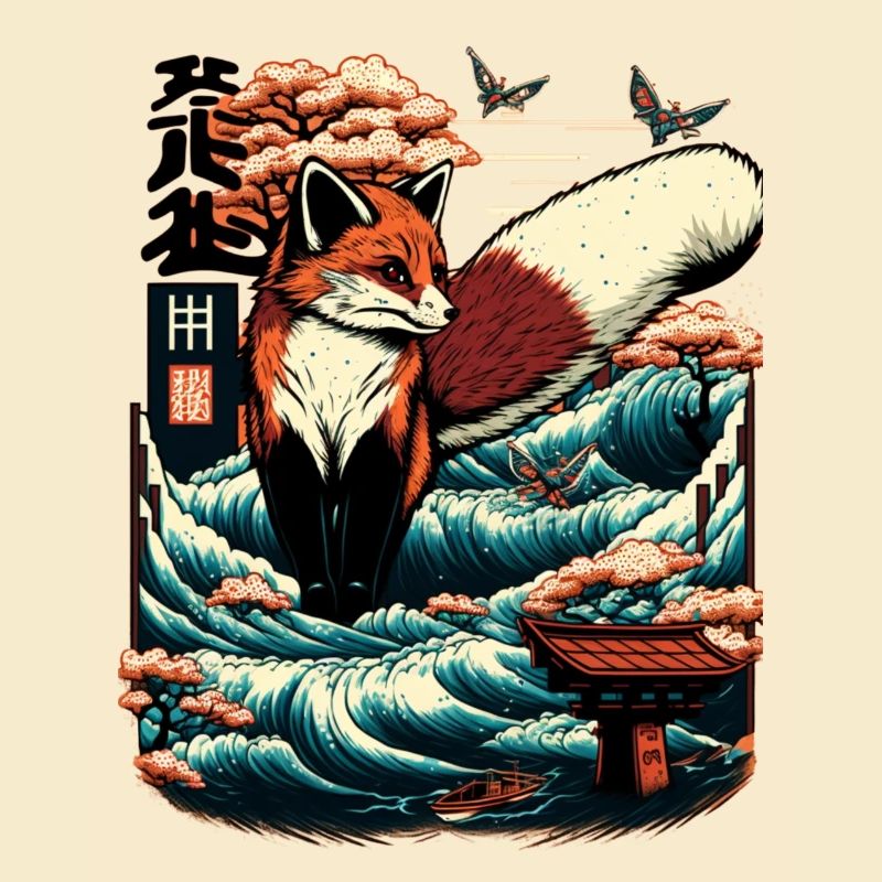 Fox on wave